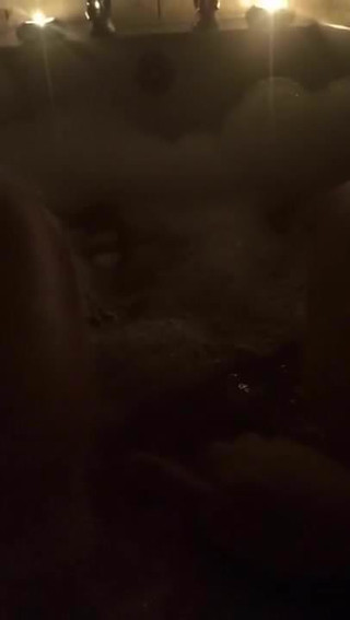 Bath fun while hubby is downstairs