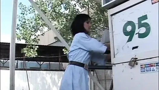 Big anal penetrated in sexy big boobs blonde