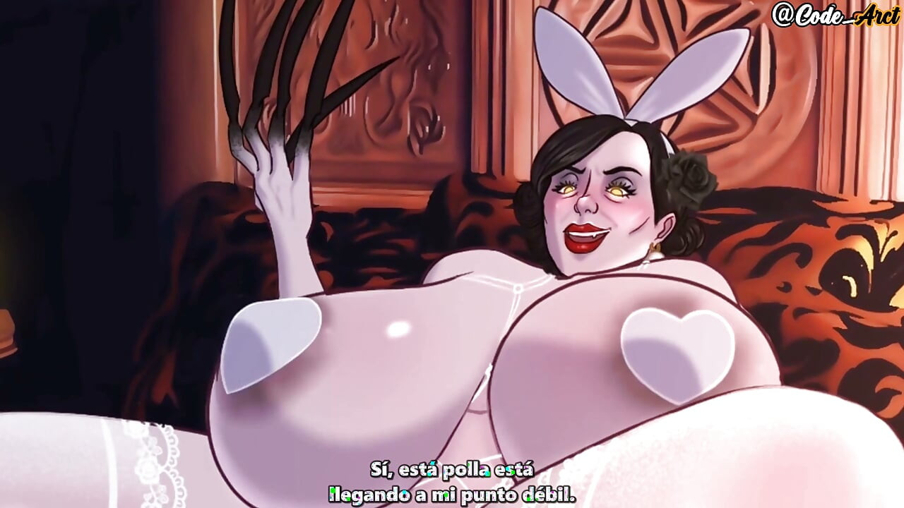 Lady Dimitrescu fucked wiggling her big tits ( Sexy Bunny )