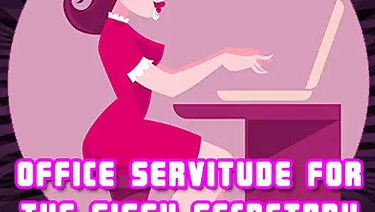 Kadın kılıklı sekreter için ofis servitude müstehcen ses baskısı