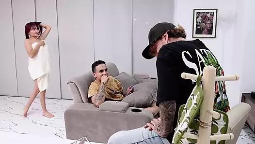 My brother's best friend fucks me hard and fills me with cum!