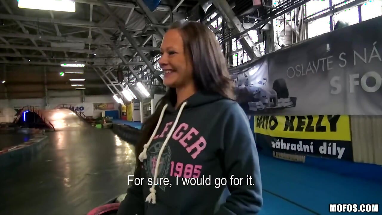 Public Pickups - Sexy Brunette Czech Sandy Ambrosia Strips Down & Gets Fuck by Steve at the Go-kart Track with a Creampie Finish