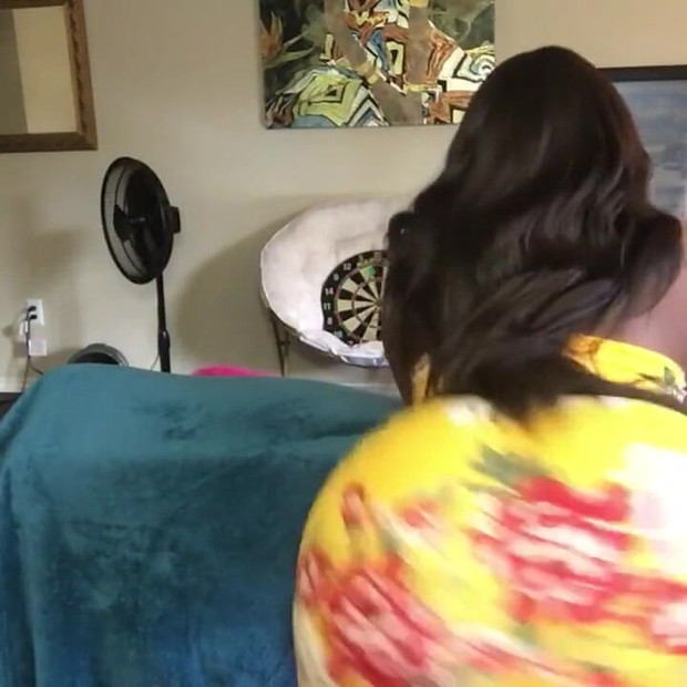 Dirty Diana twerking part 2 in a yellow sundress