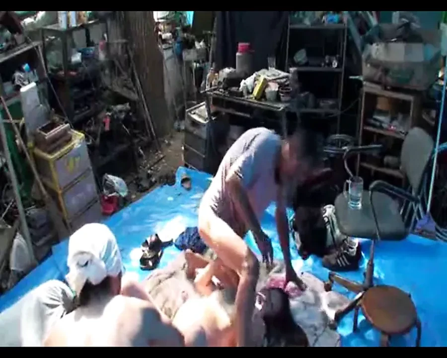 Young Japanese Pregnant lady fucks with homeless guy
