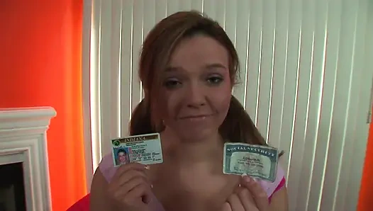 Teen chick gets creampied in POV