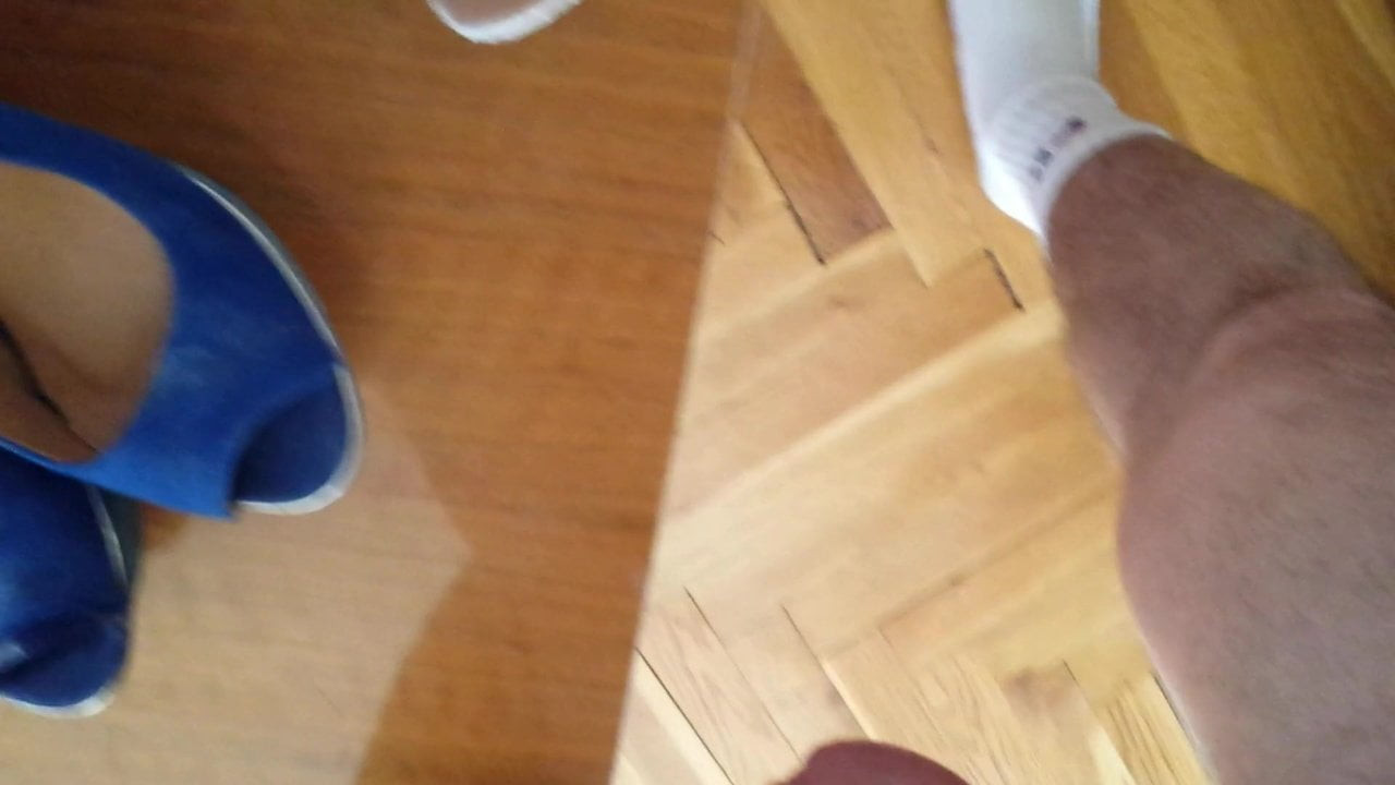 Cum on high heels