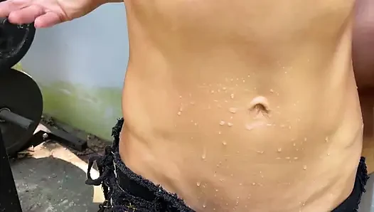 Cheyenne jewell lagi asik muasin memeknya pakai lora cross abs dan bellybutton