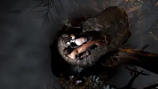 Fantezi alevin dijital tanrıçası - 3 boyutlu animasyon hentai