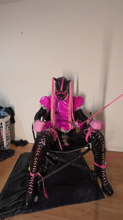 Must-see moment from "Sissy Maids Self Bondage Chair Torment"