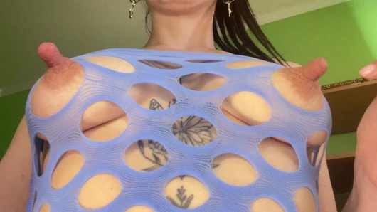 These nipples are so huge that they turned my favorite dress into a mesh