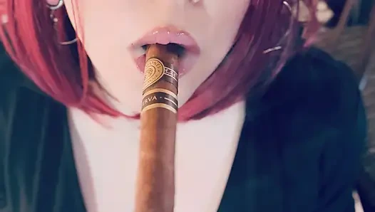 Cigar Smoking With Miss Tina Snua The Secretary!