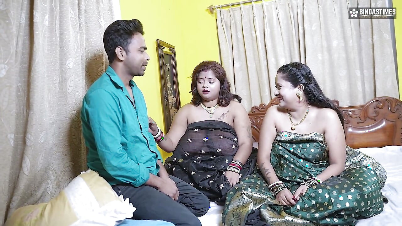 Desi Indian Two Stepmoms Shares and Fucks Stepson Threesome Full Movie ( Hindi Audio )