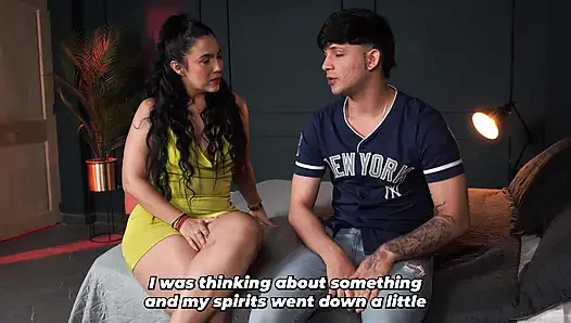 Stepson with no sexual experience learns from the best! - Big-bootied stepmother