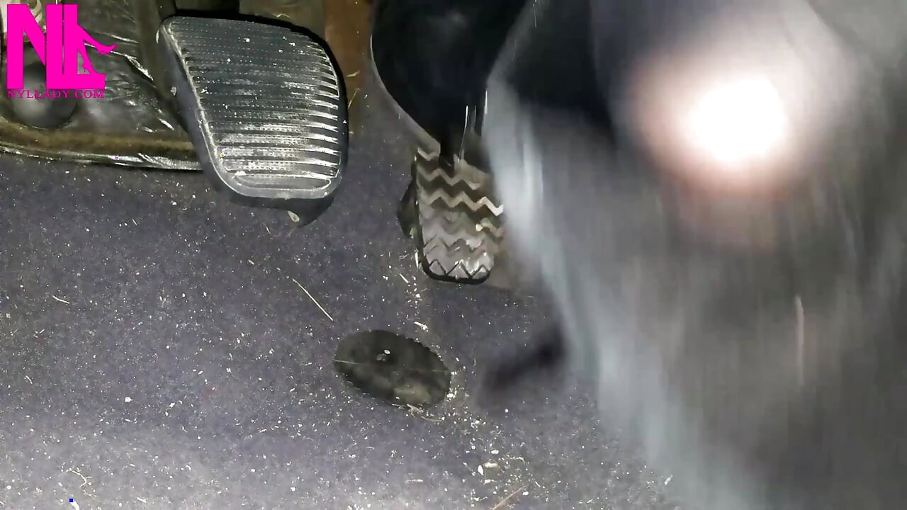 Pedal Pumping and Unzipping My Black Leather High Heeled Boots