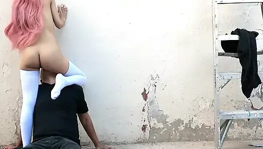 Squirting on My Boyfriend’s Face in a Public Alley