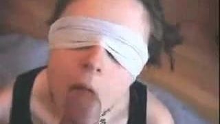 Blindfolded oral sex