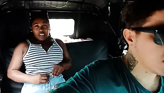 I take my stepsister in my car but she starts touching herself inside the car