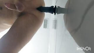 Bathroom BBC ass pumping