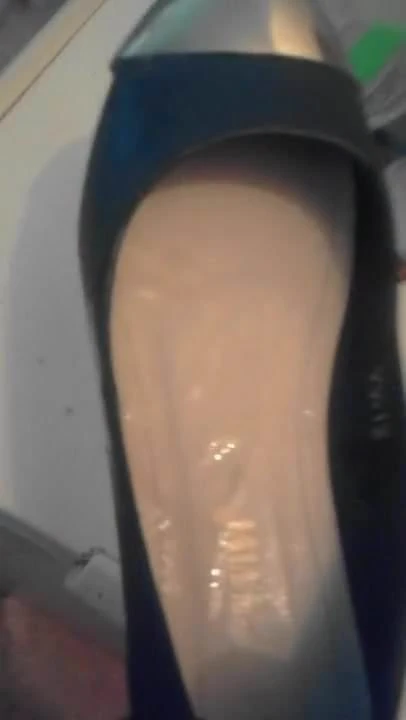 cum in her dior flats shoe cum just before