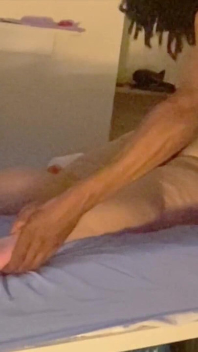 Hot Milf gets Oil Massage in bed. Black Bull rubs oil all over big mature ass | Clip 1