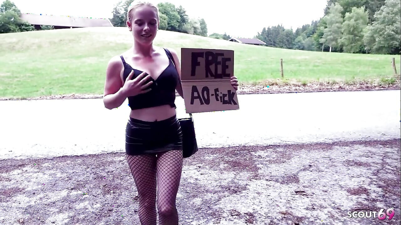German Street Bitch Need Sex and Let Stranger Fuck Her Outdoor Without Condom