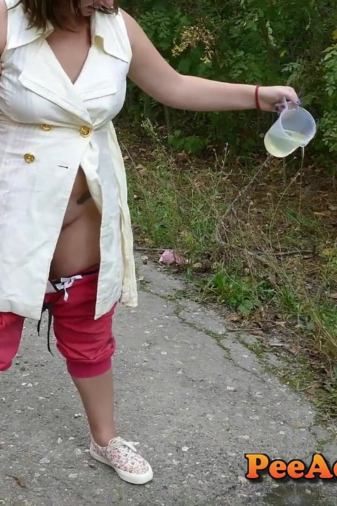 Filling a Jar with Her Pee
