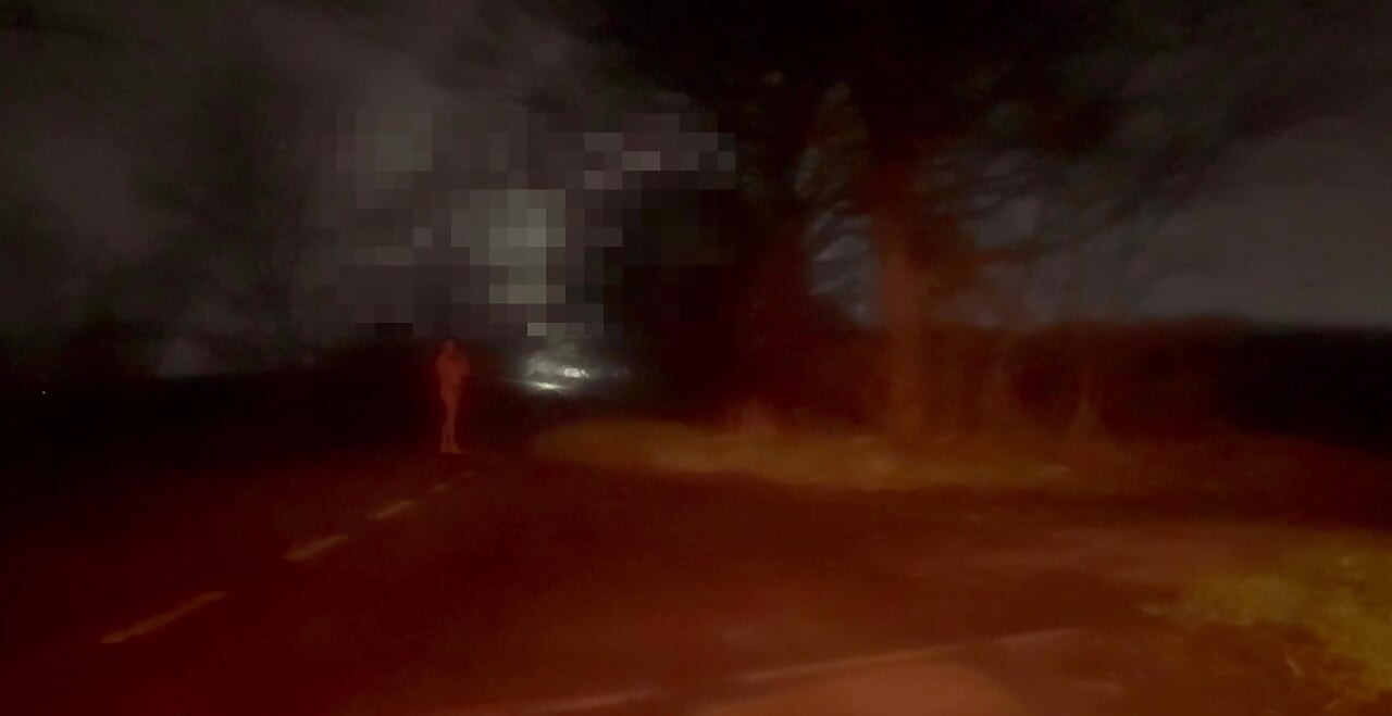 Wanking naked in public