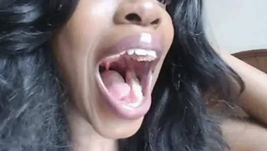 Inside black woman's Mouth Fetish
