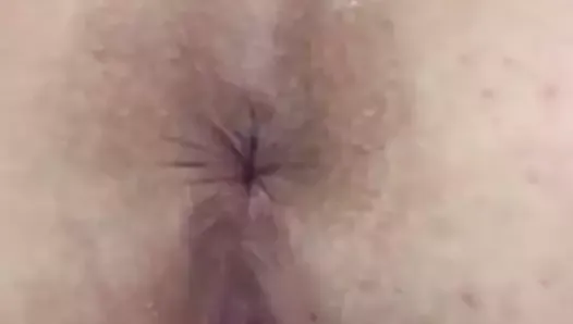 Pee, strip and unfolding my thong out of my large pussy!