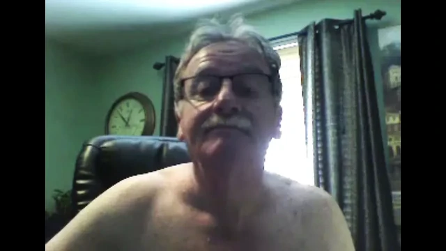 grandpa cum on webcam
