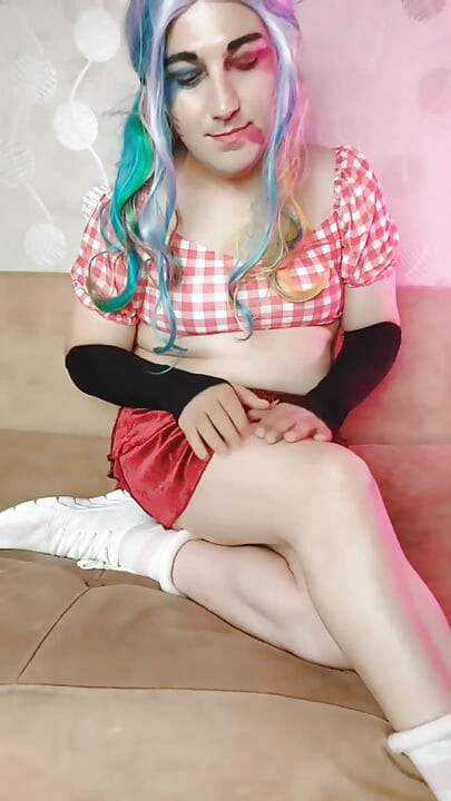 Harley Quinn Femboy Cosplay Model Crossdresser