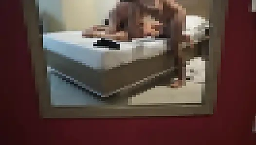 Naughty guy ate me without a condom and came on top of my pussy and made the cuckold clean