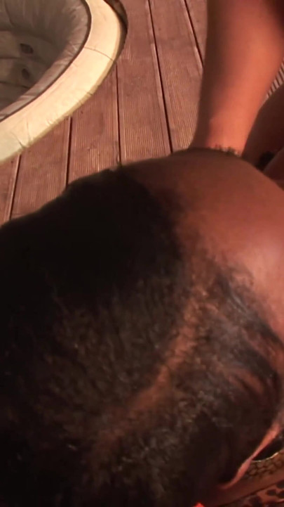 Key moment from "Black hottie gets her tight holes destroyed by two cocks"
