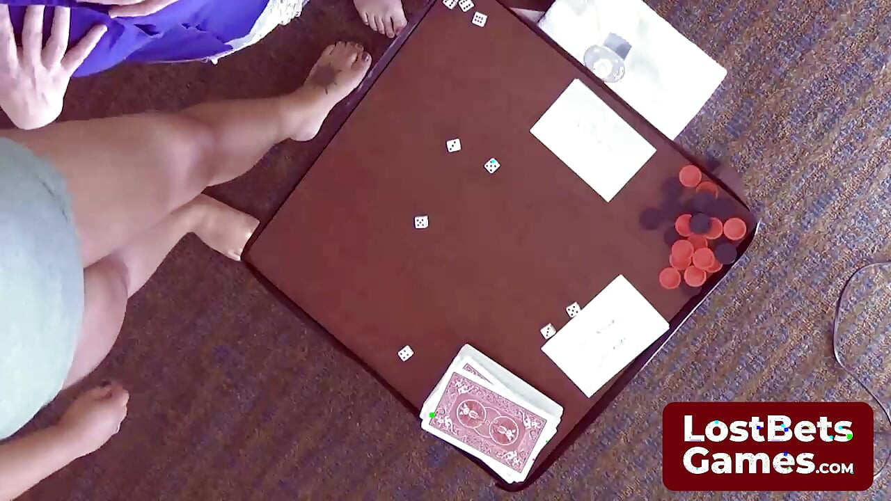 The final strip game loser, left in just her bra