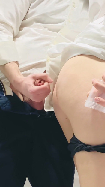 Captivating moment from "A real nurse helped the client collect sperm for analysis"