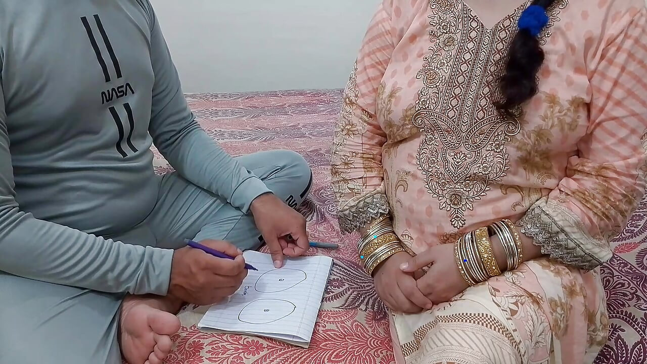 hot indian stepmom helps stepson draw a drawing