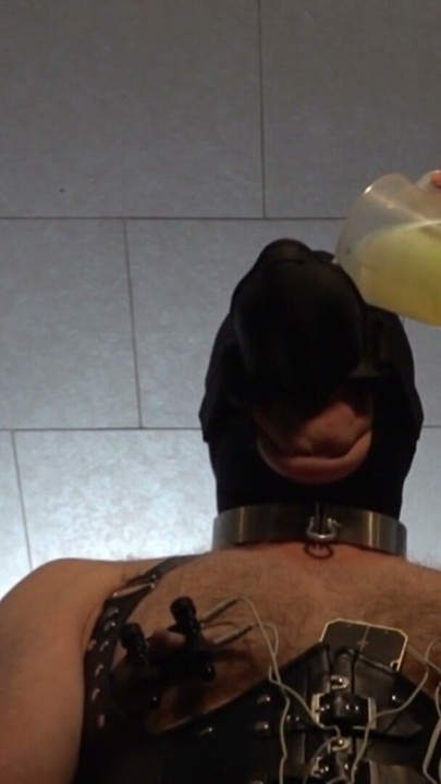 Locktober Play with  Chastity, Steel Cuffs  and the Urinal Gag | Clip 1
