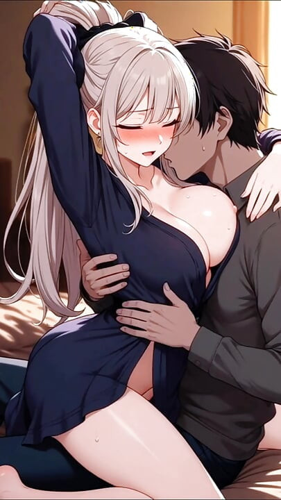 Anime hentai "Sunt a ta complet" Vorbe murdare și tachinare senzuală corporală