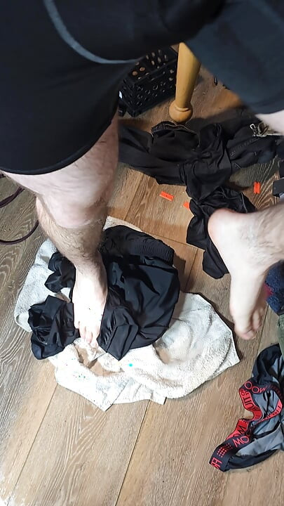 tried going in a container of noodles, went down my leg instead