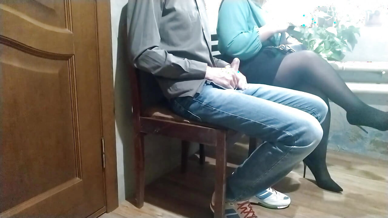 Call me anytime! A stranger jerked me off in the waiting room