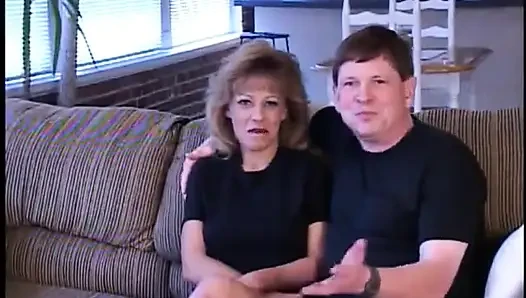 Hot blonde MILF with big round tits rides a hard cock