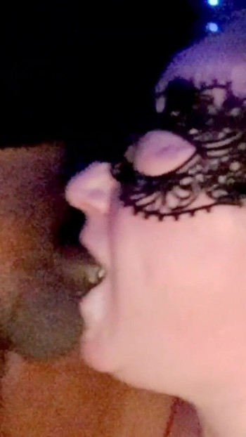 Epic moment from "CUM thirsty huge tit amateur MILF gagging sucking and slurping on young mans cock after Netflix and Chill"