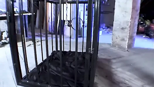 Squirting in a Sex Cage