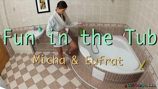 Girlfriends XXX - Getting Wet in the Tub Leads to Pussy Play