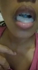 Swallow and play with cum