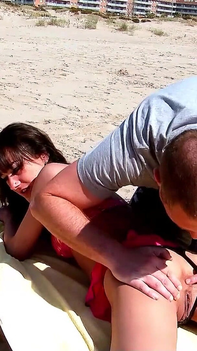 Powerful moment from "Mature at Public Beach Sex before Rough Anal with Stranger in Hotel"