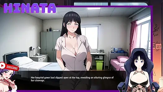 I spy on HINATA while she EXERCISES in the HOSPITAL with a gown and bathrobe, everything is transparent