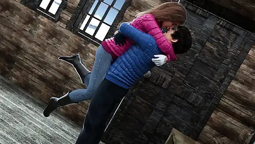 Orta yaşlı seksi kadın sara Noel'de sikiliyor