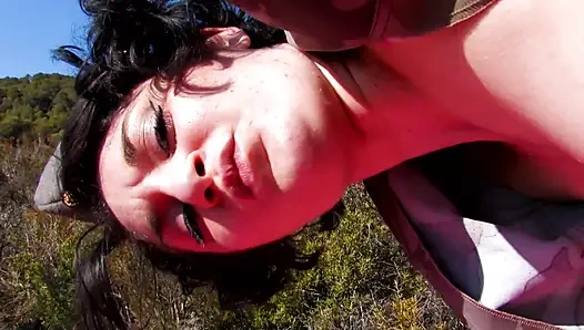 Soldier girl anal fucked in nature