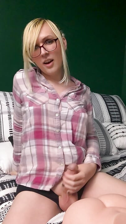 TS Girl Next Door Pounds Your Ass Into the Bed with Her Big Cock